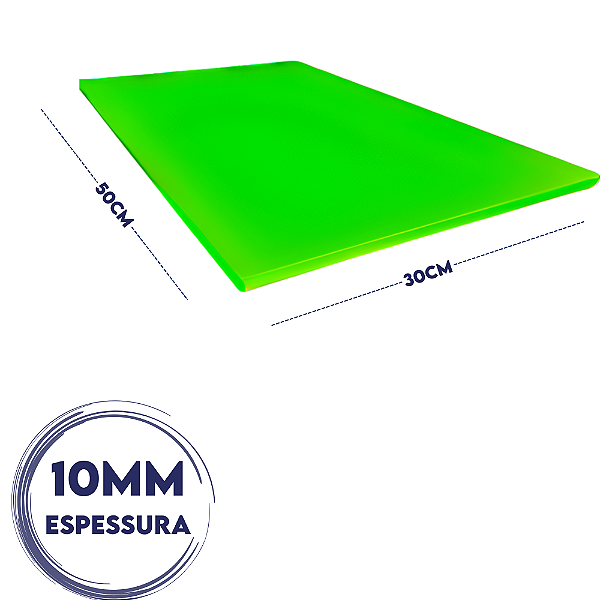 Tabua Placa de Corte verde 50x30cm