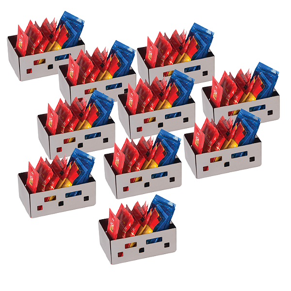 Kit 10pcs Restaurante Porta Sachês de Mesa Inox Prime