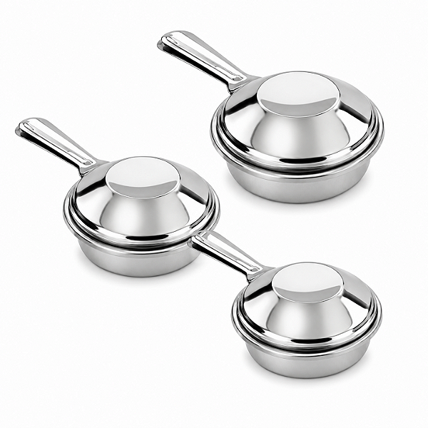 Kit 3 Queimadores Inox Rechaud Fondue Espiriteira Profissional Prime