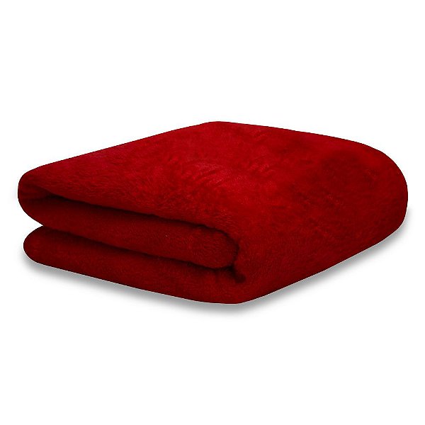 Mantinha Soft Fleece Premium 2,00m x 1,80m Vermelho