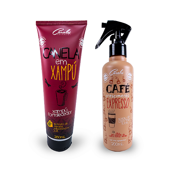 Carola Tem a Força (Canela em Xampú 280ml + Café Expresso Spray 200ml)