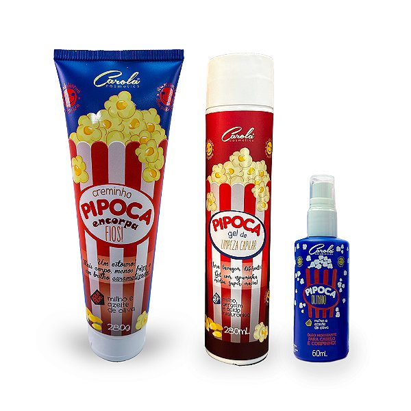 Trio Pipoca ( Gelzinho Pipoca + Pipoca Creminho  + Olinho Pipoca )