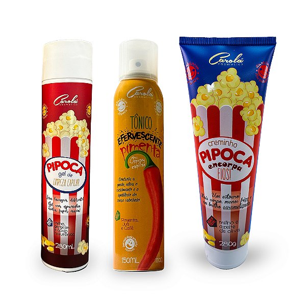 Trio Encorpa e Cresce (Gelzinho Pipoca  +  Spray Pimenta  + Pipoca Creminho)