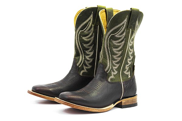 Bota Masculina Goyazes Couro Head Brown - Couro Dallas Folha
