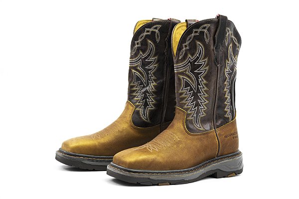 Bota Masculina Goyazes Couro Head Cafe - Couro Atlanta Cafe - Work