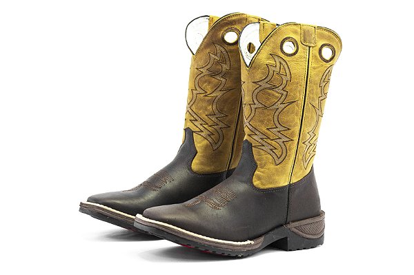 Bota Masculina Mr West - Fóssil Café - Cano Médio Fossil Mostarda América - Jump