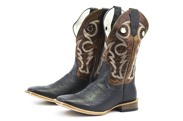 Bota Masculina Mr West Cabeça Preta - Fóssil Mostarda - Couro