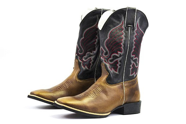 Bota Masculina Mr West Fóssil Mostarda - Cano Preto Flex