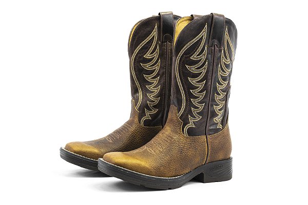 Bota Masculina Goyazes Couro Head Cafe - Couro Atlanta Cafe Jump
