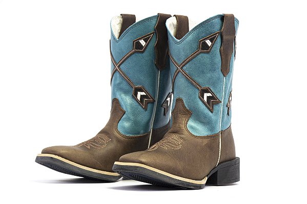 Bota Mr West Fossil Tabaco Flecha Turquesa - Flex