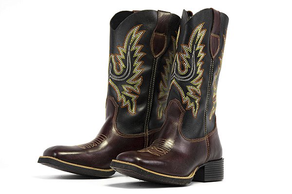 Bota Masculina Cavazzani Bordo Cano Preto - Flex