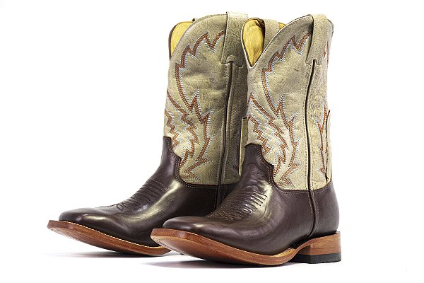 Bota Masculina Goyazes 211501 - CC Mustang Cafe Flex Metal Cafe Champ - Couro 211501-CC