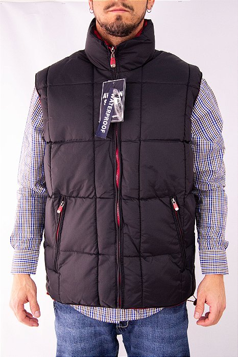 Colete Masculino Avalon Sport - Preto Vermelho