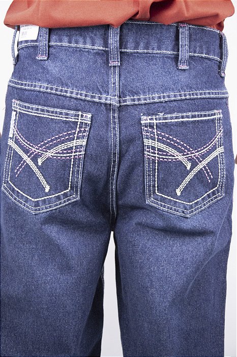 Calça Masculina FYD Bordada - Bordado Rosa