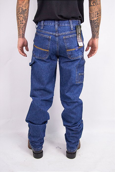 Calça Masculina Rodeo Way Carpinteira - Costura Amarela