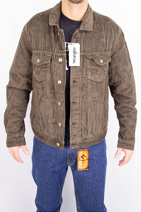 Jaqueta Masculina Wrangler WM9752CH - Veludo Escura