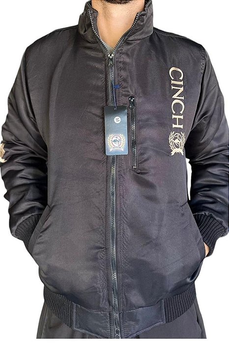 Jaqueta Masculina Cinch Nylon - Bordado Dourado
