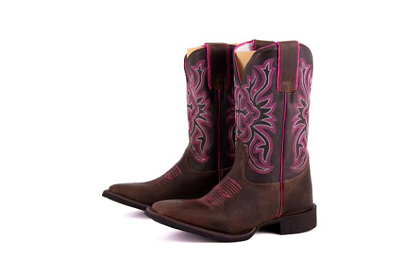 Bota Feminina Austin / Med Dog Café Cruz Rosa - Solado Flex - Outlet