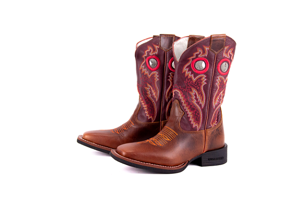 Bota Feminina Austin / Toscana Vinho - Solado Flex - Outlet