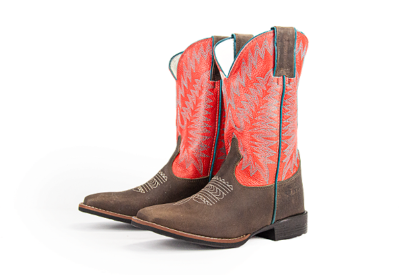 Bota Feminina Durango / Med Dog Vermelho - Solado Flex