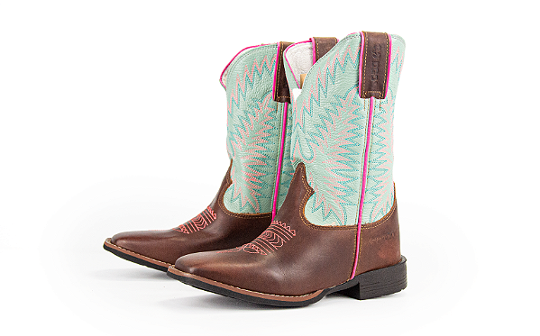 Bota Feminina Durango / Red Dog Petróleo Bordado New - Solado Flex