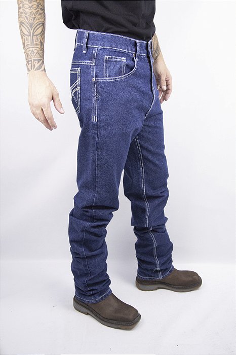 Calça Masculina FYD Bordada - Bordado Prata