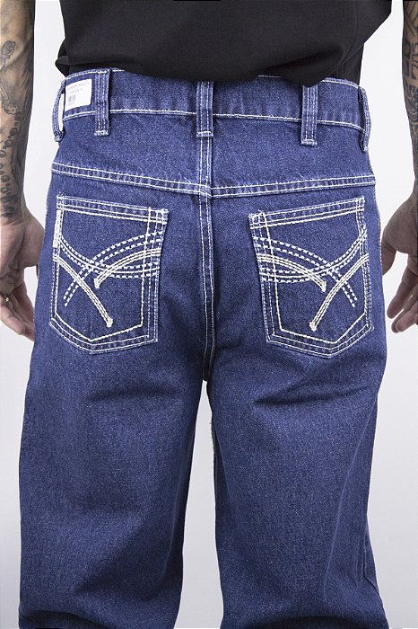 Calça Masculina FYD Bordada - Bordado Prata