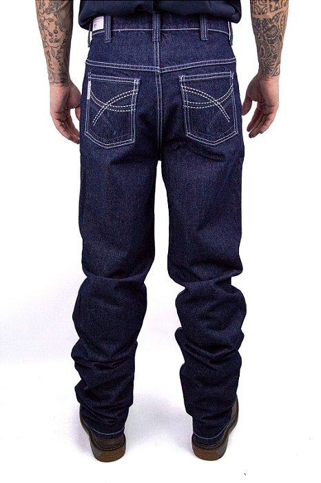 Calça Masculina FYD Bordada - Bordado Azul Marinho