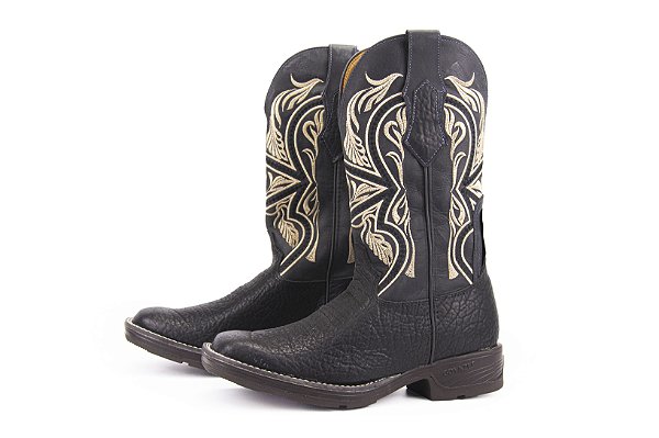 Bota Masculina Goyazes Solado Jump/ Cor Cabeça Preto/ Dallas Marinho 241501-CBJ