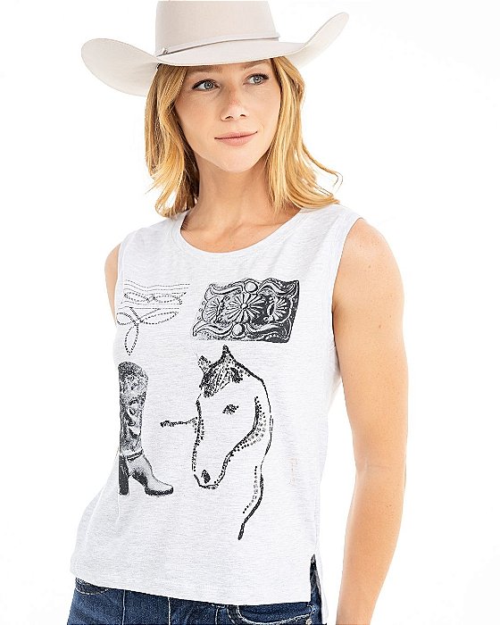 T-Shirt Feminina Zenz Regata Stone