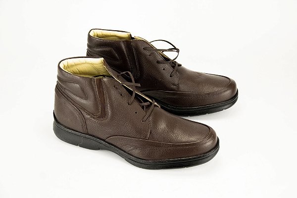 Botina Couro com cadarço - Outlet