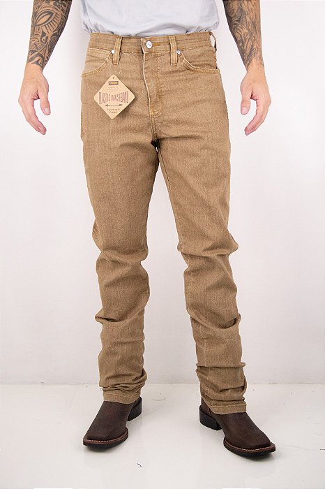 Calça Masculina Wrangler Lycra Bege 13M68TN36UN