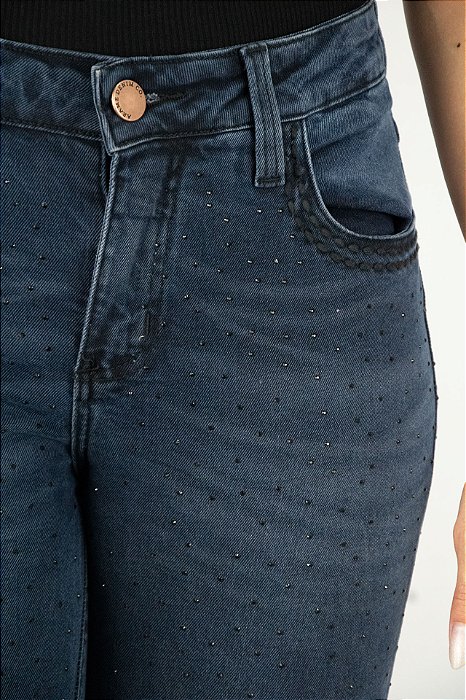 Calça Feminina Arame Cós Médio Flare Bordada Ref. 0030200048