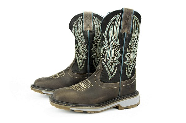 Bota Masculina Durango Med Dog Preto/ Solado Work/ Bico Quadrado/ Cor 2520