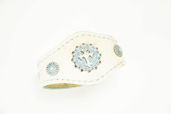 Pulseira Feminina Goyazes em couro