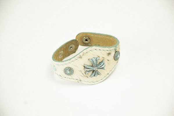 Pulseira Feminina Goyazes em couro