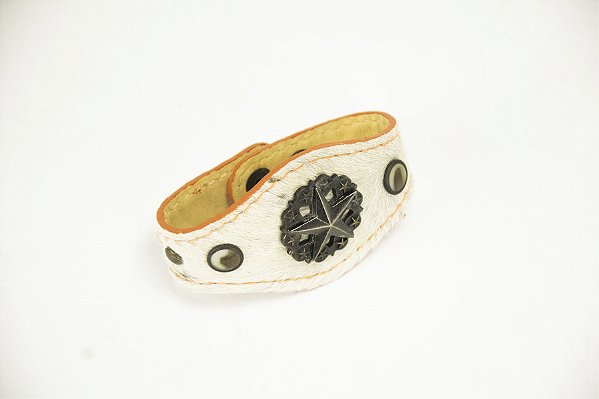 Pulseira Feminina Goyazes em couro