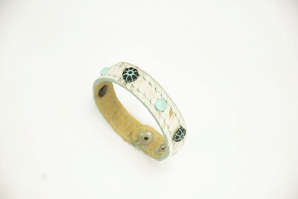 Pulseira Feminina Goyazes em couro