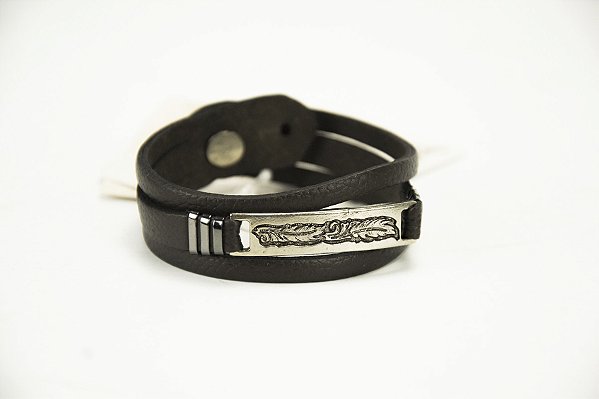 Pulseira Masculina em couro