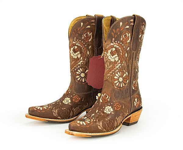 Bota Feminina Goyazes Bico fino/ Cano médio/ Solado couro/ Cor Couro Dallas Furta Cor/ Couro Dallas Furta Cor - 256802-cc_04