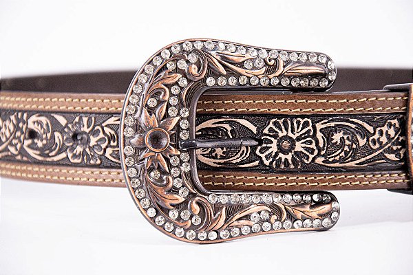 Cinto Feminino em couro Marrom - Master