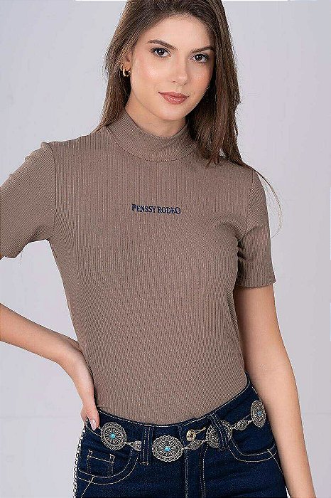 Blusinha Penssy Livia Bege