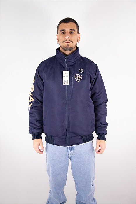 Jaqueta Masculina Ariat Nylon - Bordado Azul