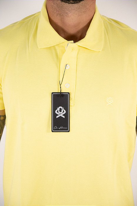 Camiseta Polo Masculina Ox Horns RF 3006 Cor Amarela