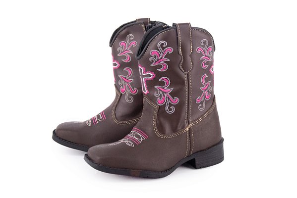 Bota Infantil Craft Solado flex zíper lateral/ Cor Cruz floral