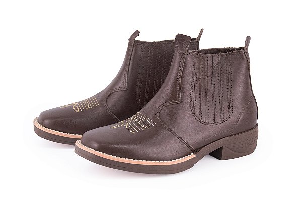 Botina Arraial Solado Flex Cor 1025 Chocolate
