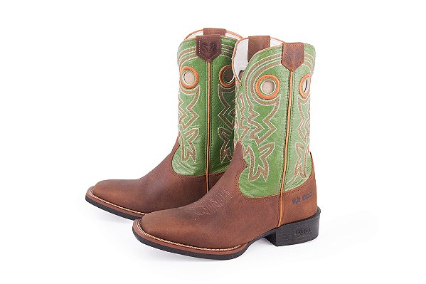 Bota Masculina Durango Solado Gel/ Bico Quadrado/ Verde 120139F2P