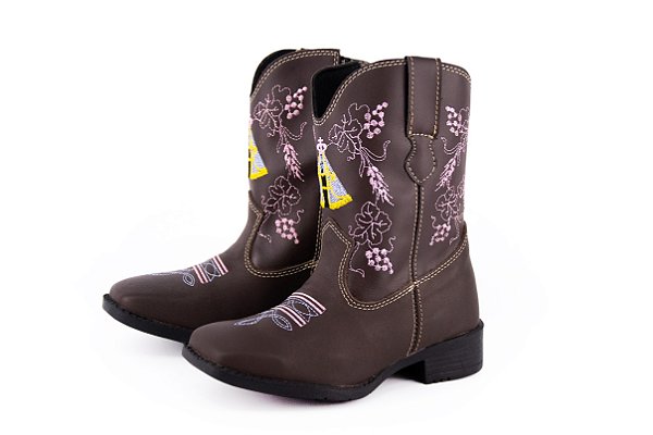 Bota Infantil Craft Nossa Senhora/ Solado flex/ Bico Quadrado/ Fechamento em zíper lateral