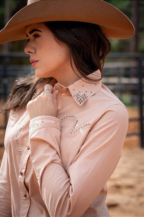 Camisa Feminina Miss Country Bege