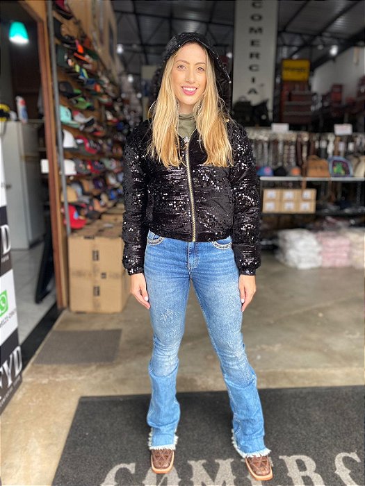 Jaqueta Feminina Brilho / Ana Castela / Preta